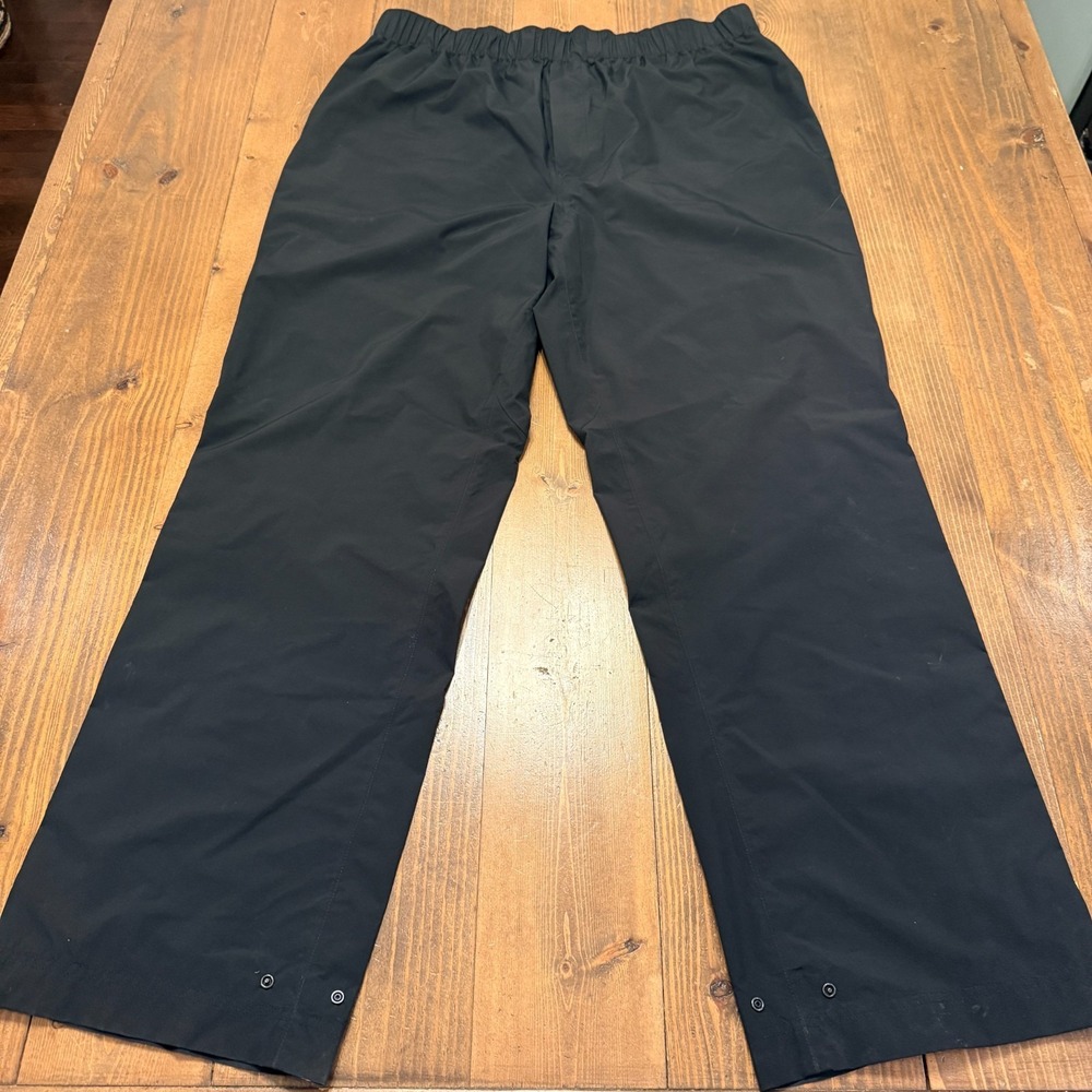 ZERO RESTRICTION Mens Packable Waterproof Golf Pants Rain Pull On Black XL